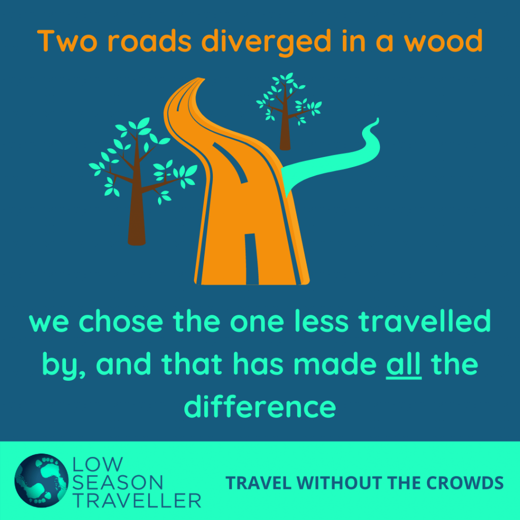 Two roads diverged graphic